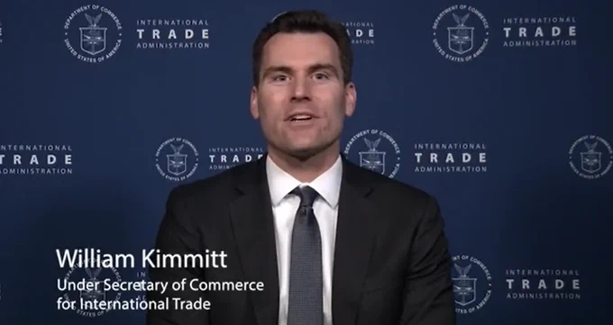 Video of William Kimmitt Under Secretary of Commerce for International Trade.