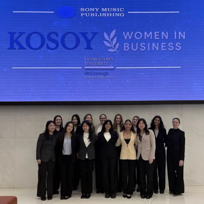 Sarah and her Kosoy Women in Business cohort. 