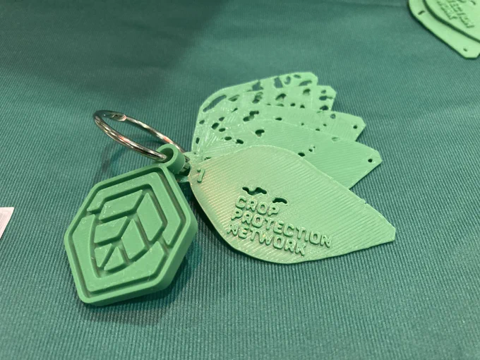 3D printed leaves. 