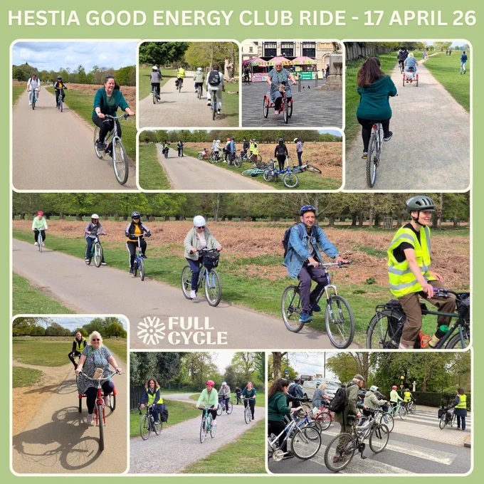 This month's Hestia Good Energy Club Ride to Bushy Park was designed for newer or less confident cyclists.