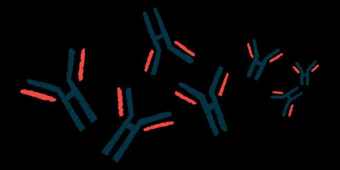 An illustration depicts a sample of antibodies.
