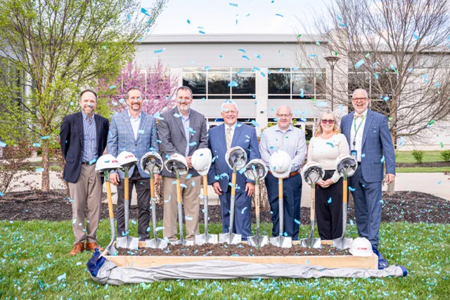 Groundbreaking ceremony with board members