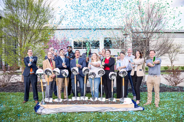 Groundbreaking ceremony with partners