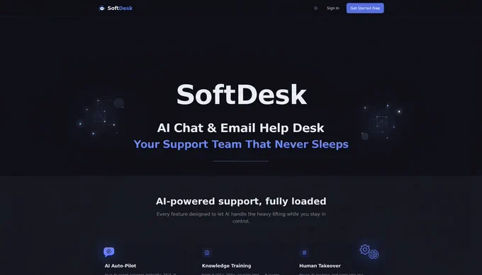AI-Powered Help Desk with Chat, Email, WhatsApp, and SMS support: https://softdesk.app