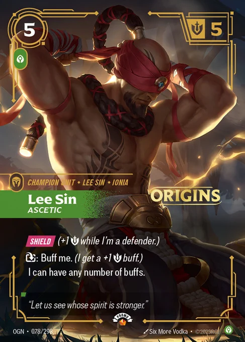 Lee Sin Ascetic ORIGINS Stamped Release Promo