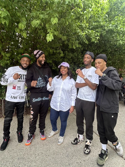 Janeese with youth