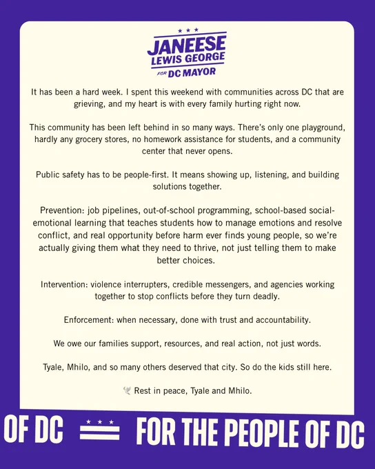 Janeese’s statement on the heartbreaking deaths in our community