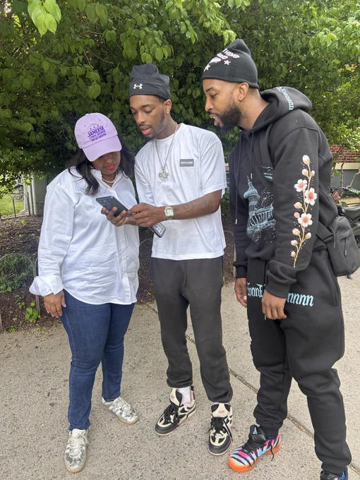 Janeese with youth