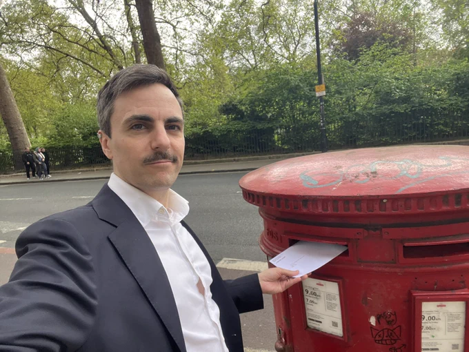 Selfie of me posting my BMA Council election vote back to Civica