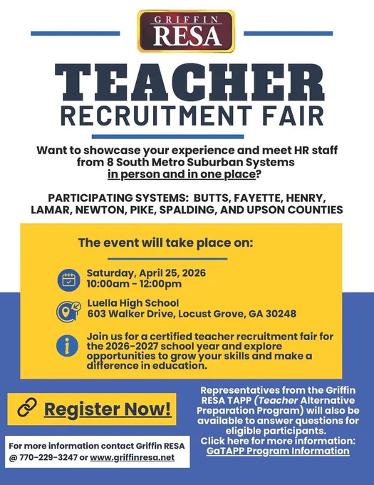 teacher recruitment fair April 25