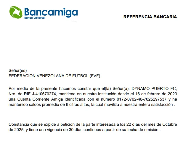 Referencia Bancaria