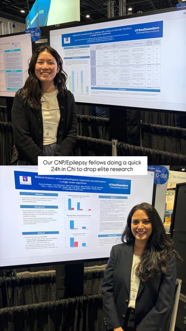 Two CNP/Epilepsy fellows with their poster presentations