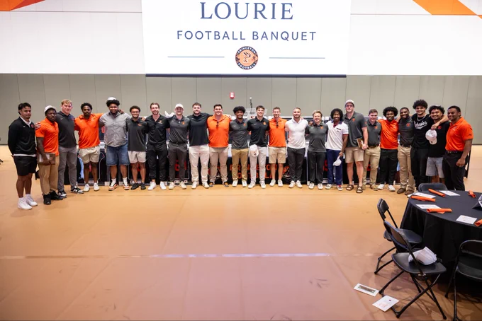 Football guys at the banquet