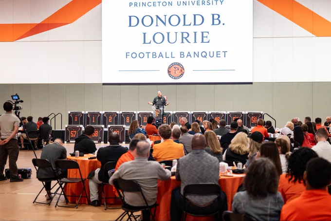 Football guys at the banquet