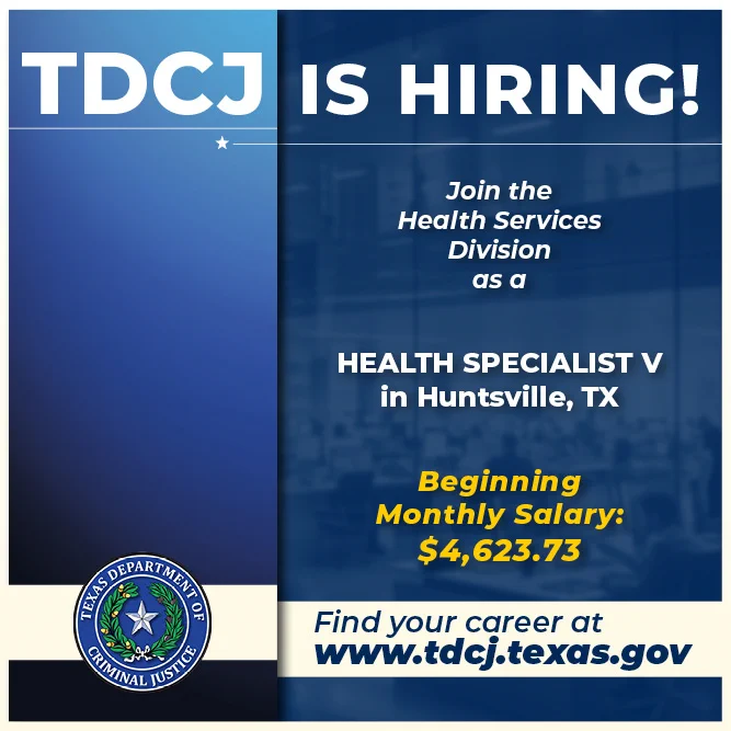 TDCJ is hiring a Health Specialist V in Huntsville, TX!

Oversee program activities, evaluate psychiatric services and lead quality of care audits. Also conduct site visits to assess mental health needs and provide guidance that supports agency mental health initiatives.