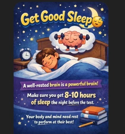 Testing Tip #1 Get a Good Night's Sleep