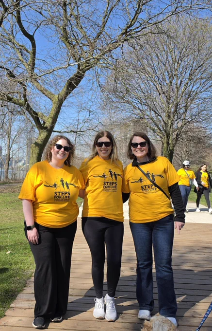 From left to right: Kayla Thomson, Marketing Specialist. Lyndsey Dos Santos, Employee Experience and HR Generalist. Miranda Borris, Director, Corporate Services. 
