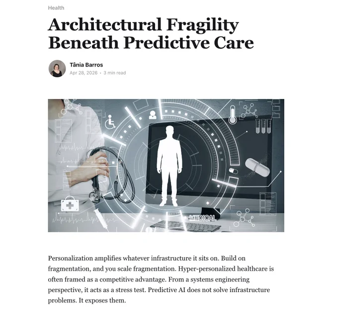 “Predictive AI doesn’t solve infrastructure problems. It exposes them.”
Hyper-personalized healthcare is often framed as a competitive advantage. From a systems engineering perspective, it’s a stress test.

At Glazed, most failures don’t come from model math. They come from system design.

We break down why this happens, and the five questions every technical leader should answer before scaling personalization in healthcare.

📖 https://blog.glazedsolutions.com/hyper-personalized-healthcare/
 
#HealthTech #AI #CTO #DigitalHealth #GlazedSolutions
