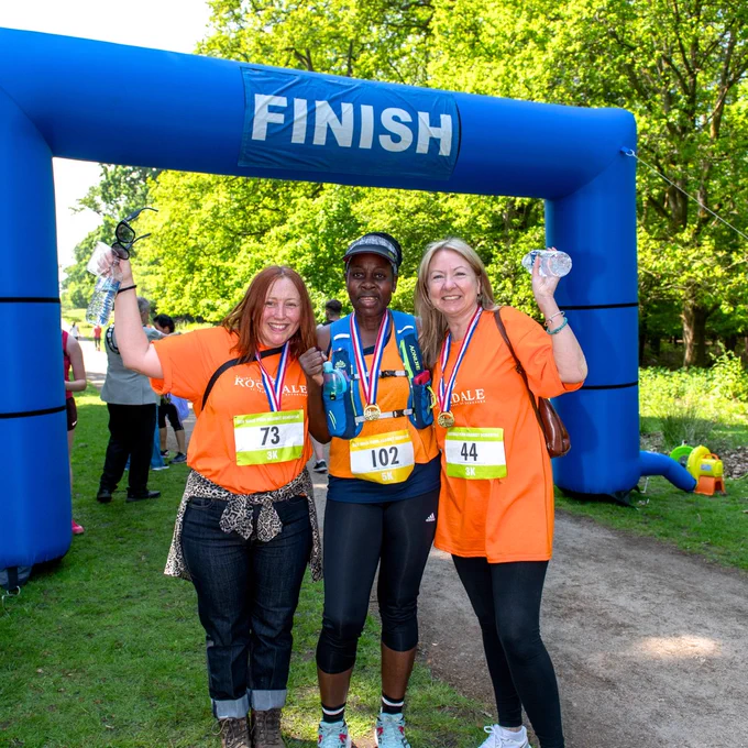 People at the end of a race