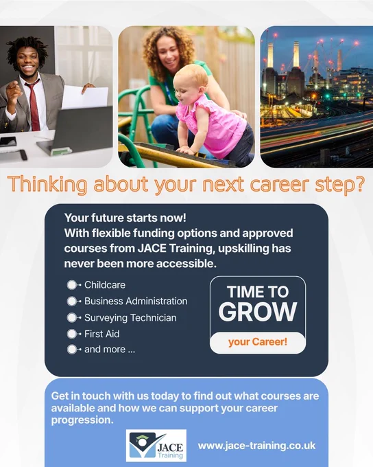 Upskill yourself with courses through JACE Training using a learner loan or self funding.
