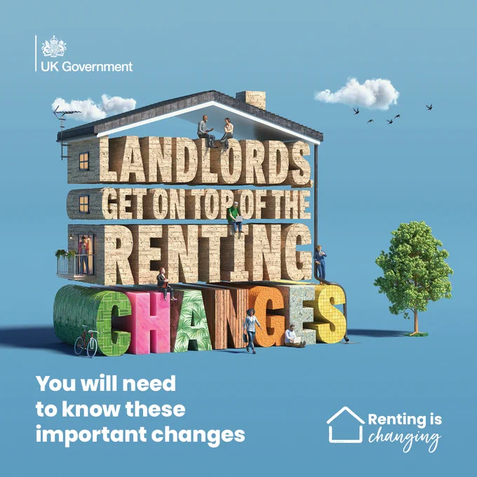 Image with text  Landlords get on top of the renting changes