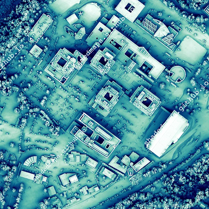 A fragment from the shaded map of Brest, France.