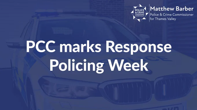 Graphic reads "PCC marks Response Policing Week"