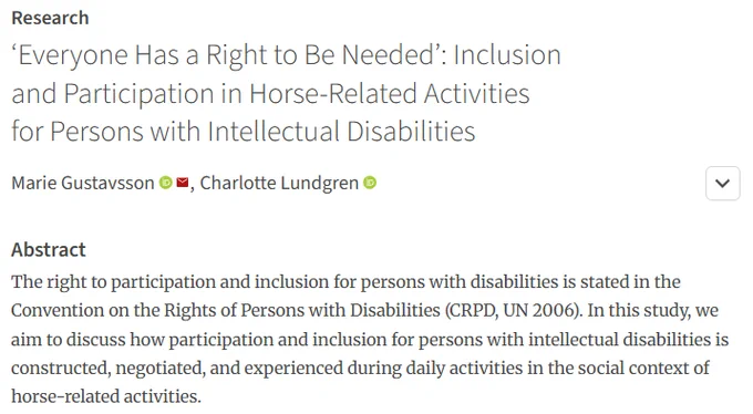 A screenshot from SJDRs website that includes the title, researcher names and a part of the abstract.