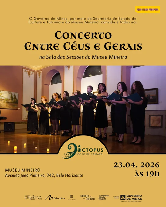 Honoured that Octopus Coro de Câmara will perform Gloria from The Mass and Kylemore Magnificat at Museu Mineiro, Belo Horizonte, Brazil on 23 April 2026.

Grateful to the choir, maestro Phill Rezende and soprano Ana Carolina for bringing these works to Brazil. - Patrick Cassidy 

#PatrickCassidy #ChoralMusic #OctopusCoro 
