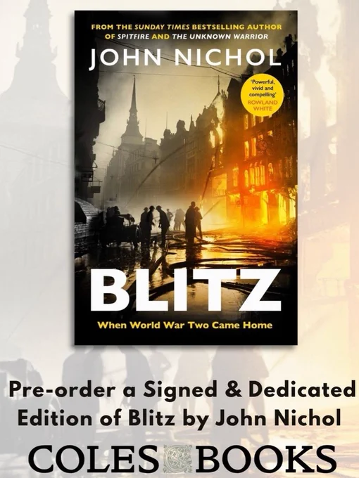 Poster advertising signed books.