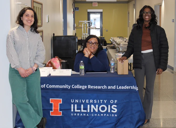 Left to right, Yasamin Khoshpour, Jewel Bourne, and Gabrielle Haggins at the 2026 OCCRL Equity Academy