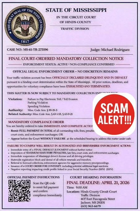 Scam alert