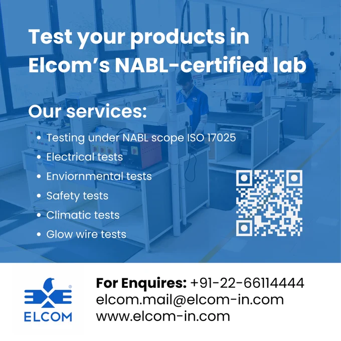 Elcom offers NABL certified lab testing