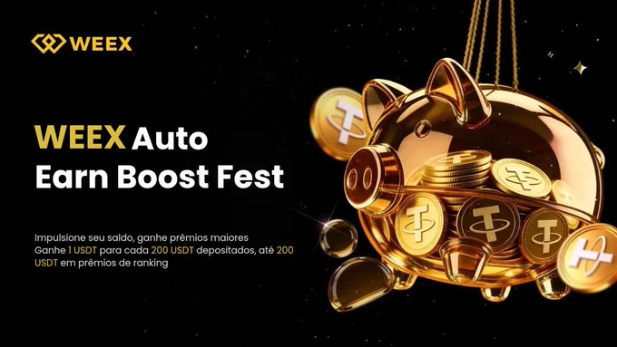 Faça o seu saldo inativo render com o Auto Earn da WEEX. 💡
A cada 200 USDT somados ao seu saldo médio diário no evento, você recebe 1 USDT em prêmios. 💸
Acréscimo mínimo: 200 USDT. ✅
Premiação máxima de saldo: 500 USDT. ✅
Os 100 usuários no topo podem faturar bônus adicionais de ranking. ✅
Inicie por aqui: https://app.sensor.weex.tech:8106/t/zTs 👉

#WEEX #CryptoRewards