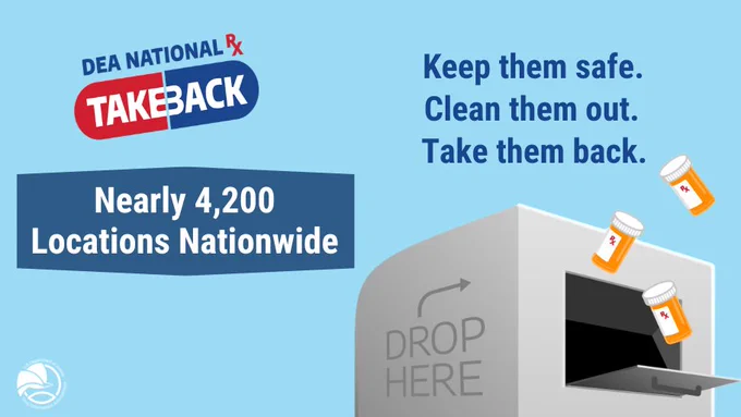 DEA National Take Back program offers nearly 4,200 locations to safely dispose of unused medications nationwide.