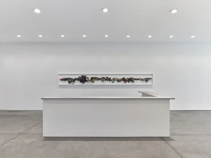 Installation image, Leonardo Drew, Pace Prints, 2026.