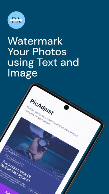 Watermark your photo with text or image using PicAdjust 