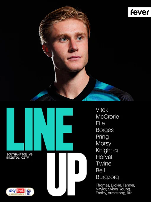 Starting XI: Vitek; McCrorie, Eile, Borges, Pring; Morsy, Knight (captain), Horvat, Twine, Bell; Burgzorg.

Substitutes: Thomas, Dickie, Tanner, Naylor, Sykes, Young, Earthy, Armstrong, Riis