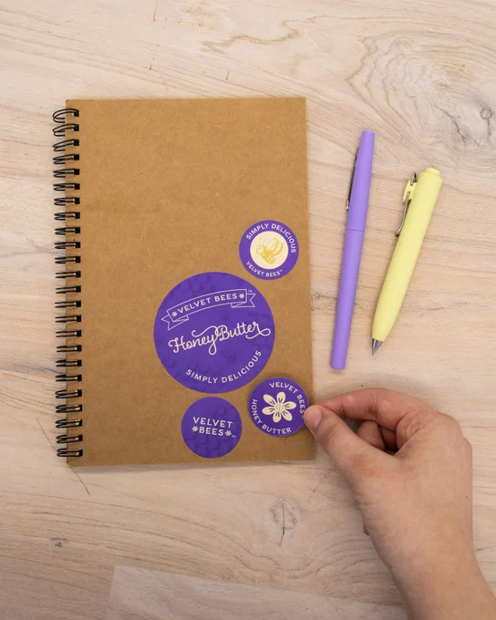 Velvet Bees Honey Butter stickers