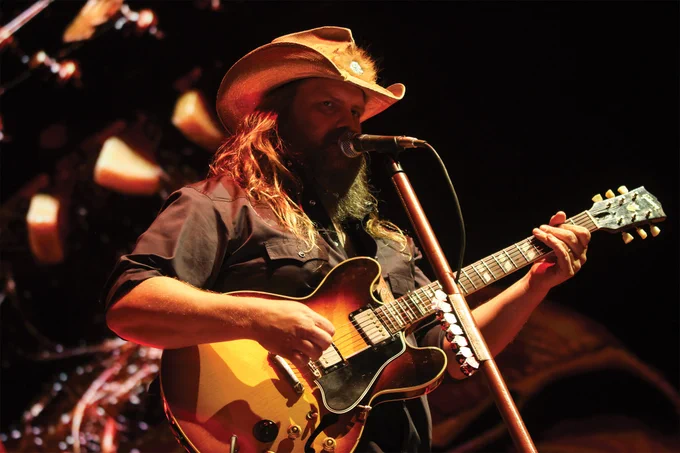 Country singer Chris Stapleton performs at Two Step Inn Sunday. Photo by Justin Doud.