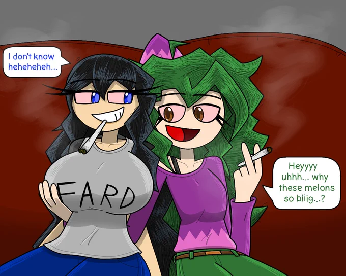 Roopie and Venus getting stoned lol XD
Venus by @/Dreadyoshi02