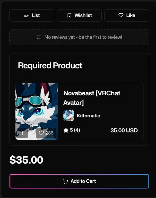 Required Product on listing example