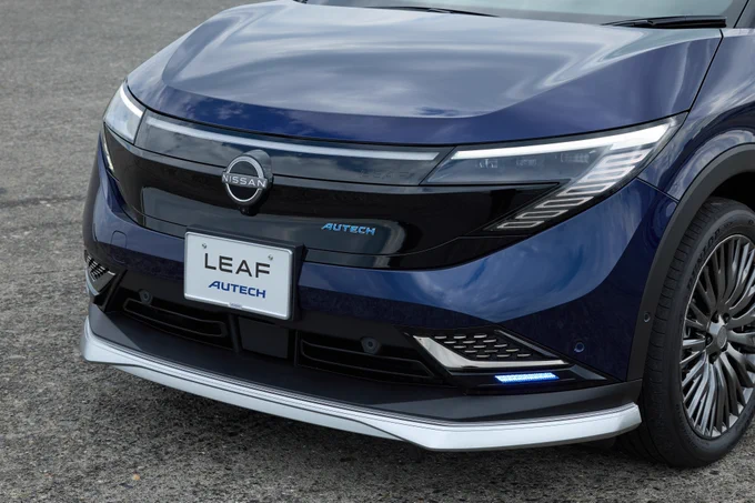 日産リーフ オーテック のフロントマスク拡大画像
©日産モータースポーツ＆カスタマイズ株式会社