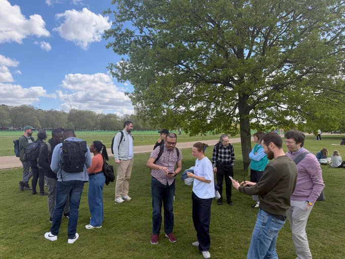 Photo of attendees in Hyde Park.