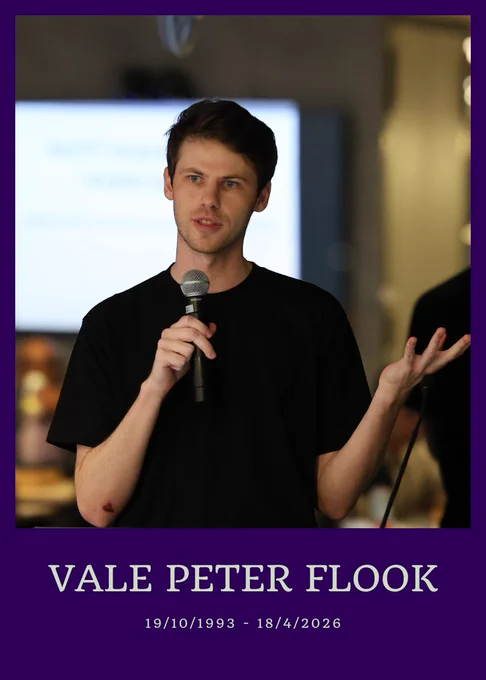 Devastated to share that Peter Flook passed away suddenly this weekend.