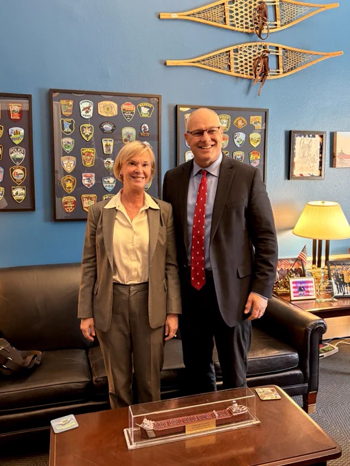 Finland’s Ambassador to the U.S. Leena-Kaisa Mikkola and Congressman Pete Stauber