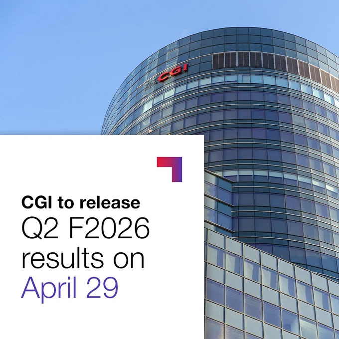 CGI to release second quarter fiscal 2026 results on April 29. 