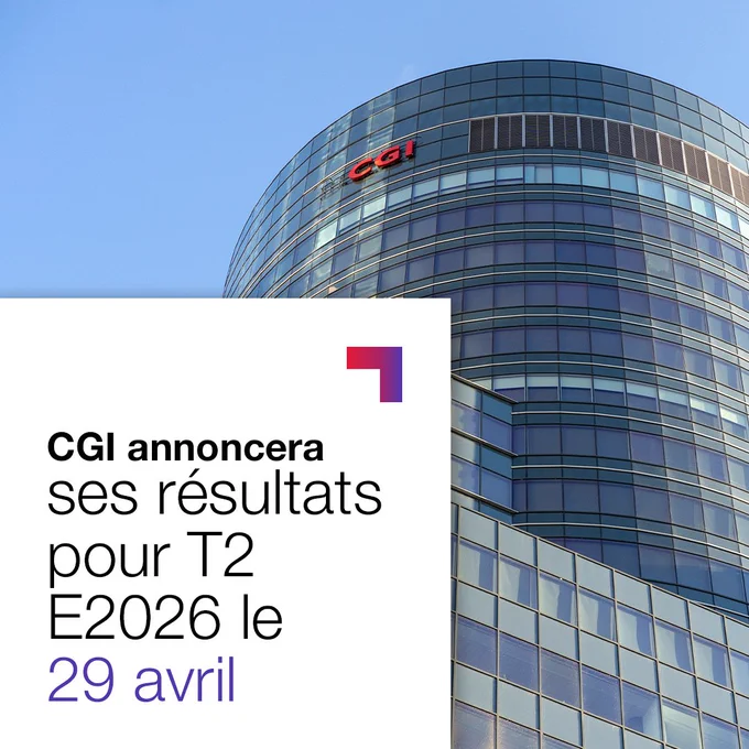 CGI annoncera ses résultats du 2e trimestre de l’exercice financier 2026 le 29 avril. 
