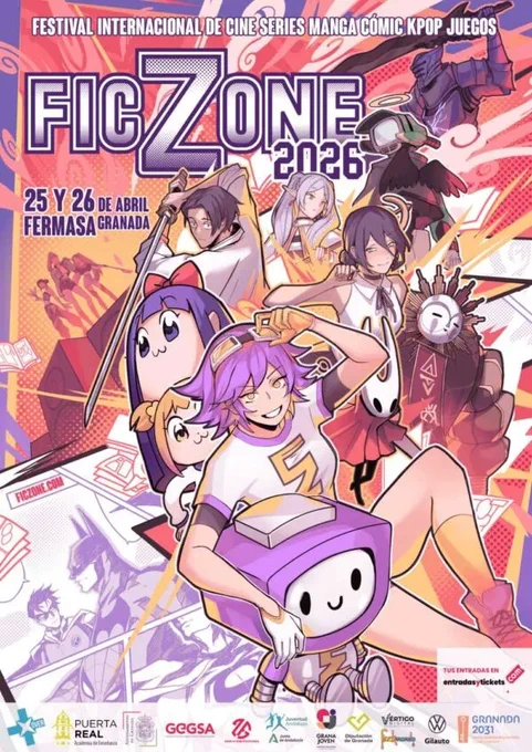 Cartel de Ficzone 2026, los días 25 y 26 de abril en FERMASA (Granada).