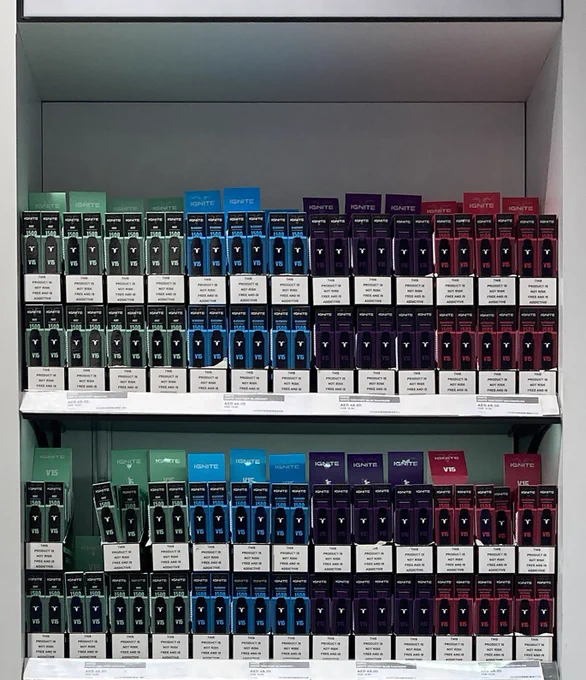 Totem shelf with vaporizers
and cartridges in airport.

https://stock.adobe.com/contributor/211338080/Whatson

#VapeDisplay #Vaporizers #RetailDesign #ModernStore #ProductDisplay #airport #editorialphoto